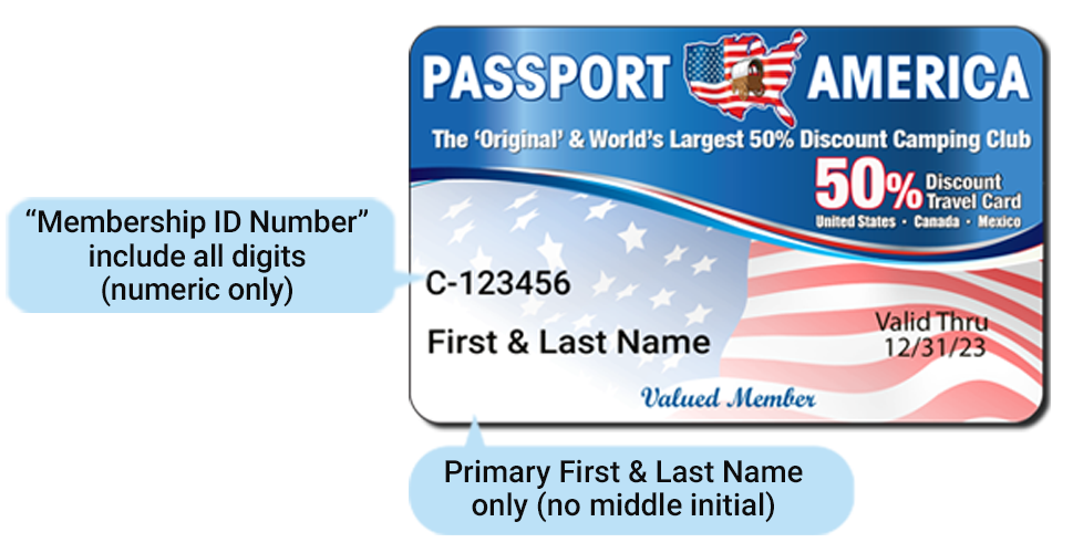 Passport America Membership Card